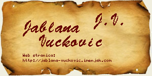 Jablana Vučković vizit kartica
